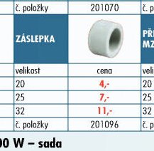 Rozvody PPR - Záslepka
