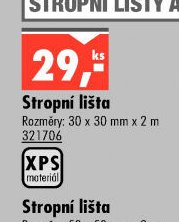 Stropní lišta 30 x 30 mm