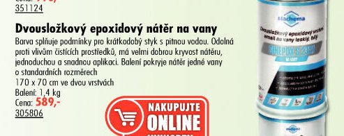 Dvousložkový epoxidový nátěr na vany