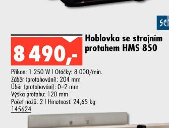 Hoblovka se strojním protahem HMS 850