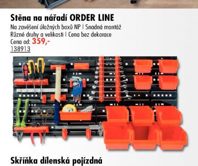 Stěna na nářadí ORDER LINE