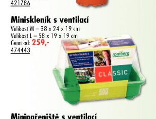 Miniskleník s ventilací