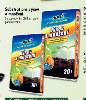 Substrát pro výsev a množení