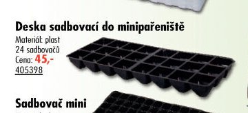 Deska sadbovací do minipařeniště