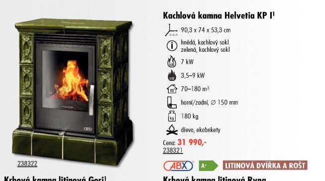 Kachlová kamna Helvetia KP I