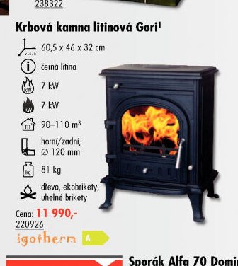 Krbová kamna litinová Gori