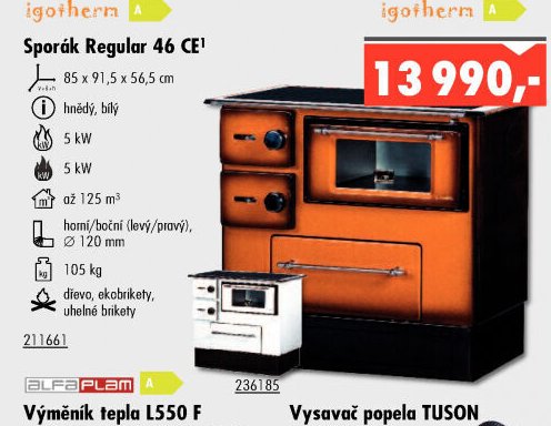 Sporák Regular 46 CE