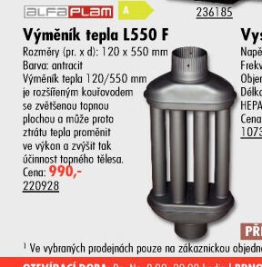 Výměník tepla L550 F