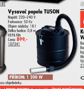 Vysavač popela TUSON