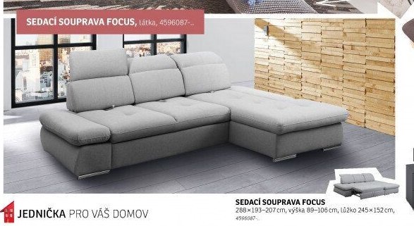 SEDACÍ SOUPRAVA FOCUS, látka, 4596087-..
