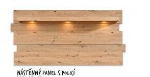 Nástěnný panel s policí