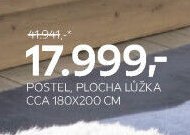 POSTEL, PLOCHA LŮŽKA CCA 180X200 CM