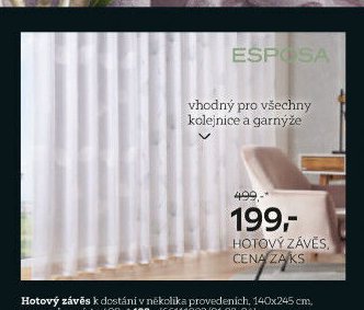 Hotový závěs