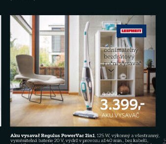 Aku vysavač Regulus PowerVac 2in1