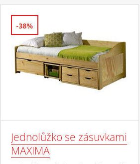 Jednolůžko se zásuvkami MAXIMA