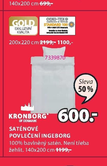 Saténové povlečení Ingeborg