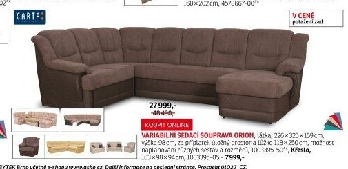 Variabilní sedací souprava Orion