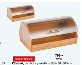 Chlebník, bambus s plexisklem