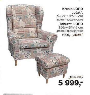 Křeslo LORD / Taburet LORD