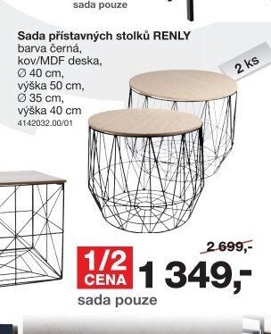 Sada přístavných stolků RENLY