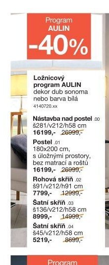 Ložnicový program AULIN