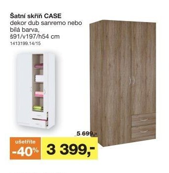 Šatní skříň CASE