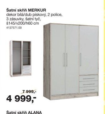 Šatní skříň MERKUR