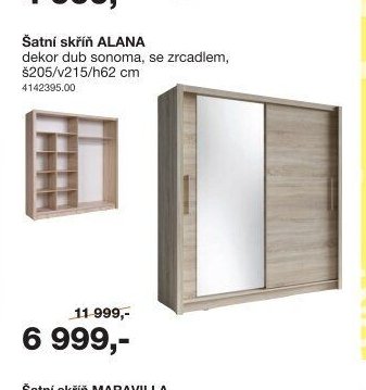 Šatní skříň ALANA