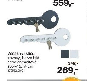 Věšák na klíče