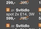 LED spotová série spot 2x E14