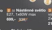 Nástěnné světlo .02