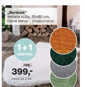 Beránek imitace kůže 55x80 cm