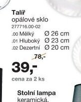 Talíř opálové sklo