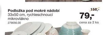 Podložka pod mokré nádobí 33x50 cm
