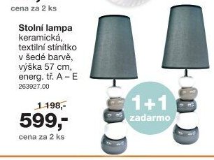 Stolní lampa keramická, výška 57 cm