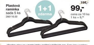 Plastová ramínka sada 5 ks