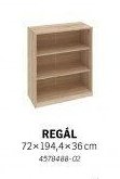 Regál 72x194,4x36 cm