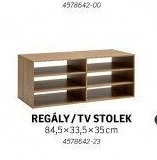 Regály/TV stolek 84,5x33,5x35 cm