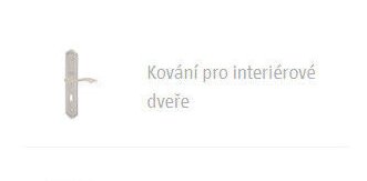 Kování pro interiérové dveře