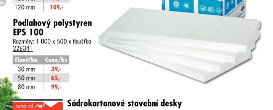 Podlahový polystyren EPS 100
