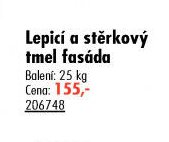 Lepicí a stěrkový tmel fasáda