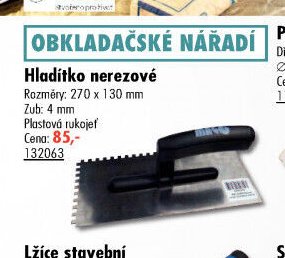 Hladítko nerezové