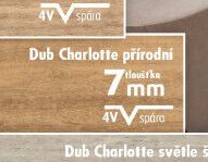 Dub Charlotte přírodní 7 mm
