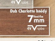 Dub Charlotte hnědý 7 mm