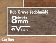 Dub Grove šedohnědý 8 mm