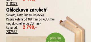 Obložková zárubeň 1 (přírodní borovice)