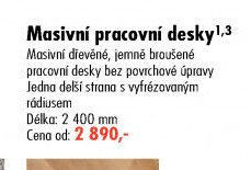 Masivní pracovní desky