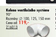 Koleno ventilačního systému 90°
