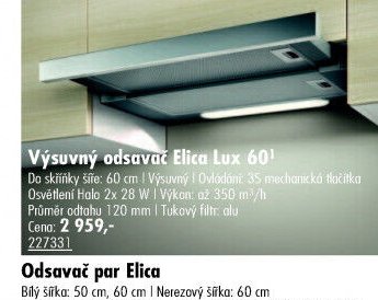 Výsuvný odsavač Elica Lux 60