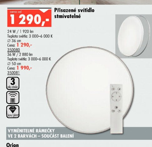 Přisazené svítidlo stmívatelné